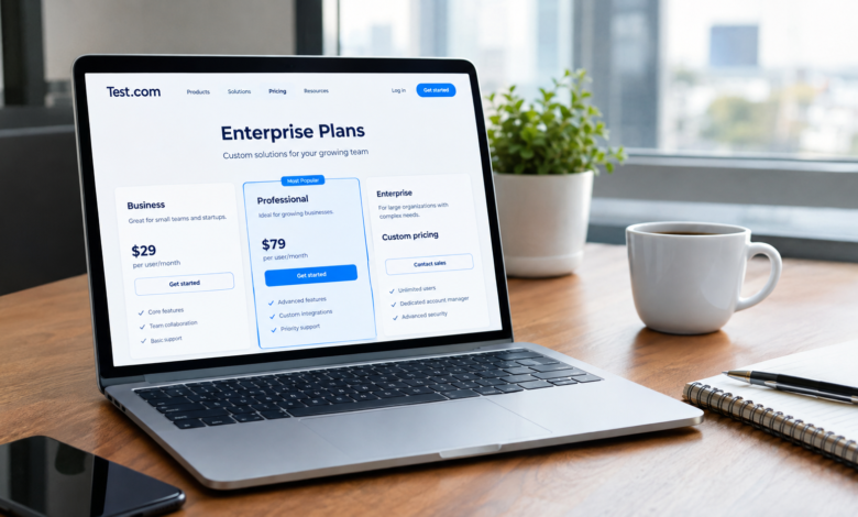 test.com pricing enterprise plans